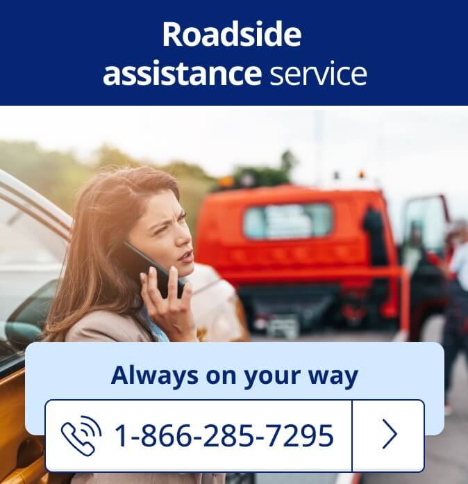 Roadside assistance service 1-866-285-7295